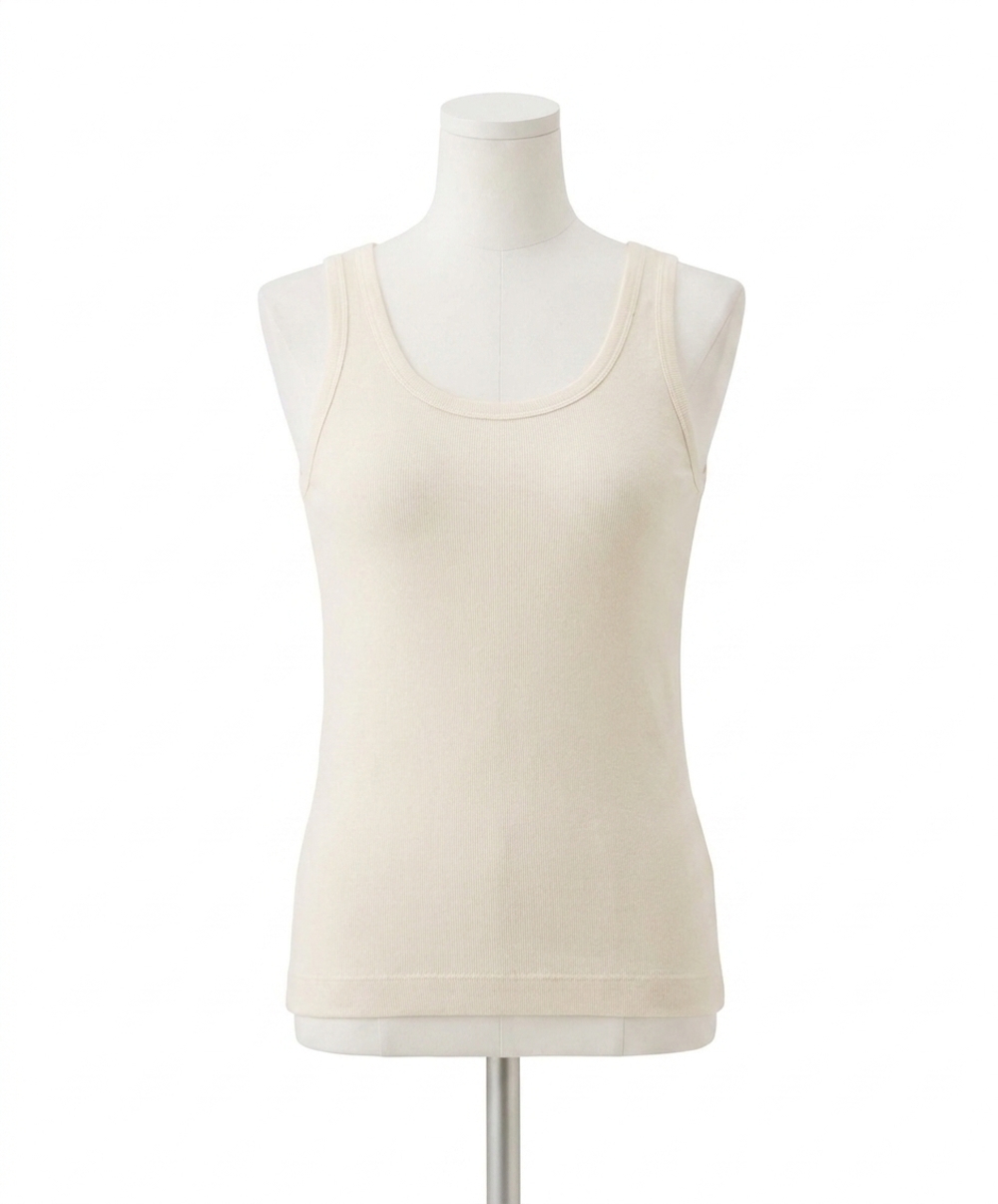 NEW FRENCH KYSS solid tank top in ivory
